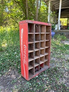 Vintage Coca Cola Wooden Shelf